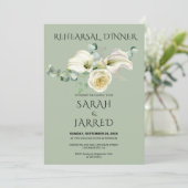 Waterverf Witte Calla Lilies Boeket Repetitie Kaart (Staand voorkant)