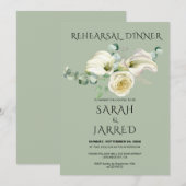 Waterverf Witte Calla Lilies Boeket Repetitie Kaart (Voorkant / Achterkant)