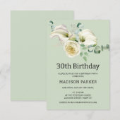 Waterverf Witte Calla Lilies Boeket Verjaardag Kaart (Voorkant / Achterkant)