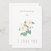 waterverf witte camellia bloemen wenskaart kaart (Voorkant / Achterkant)