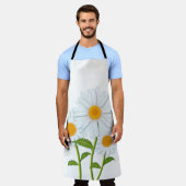 Waterverf Witte Daisy Floral Schort (Gedragen)