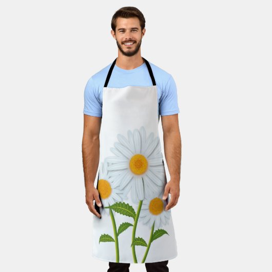 Waterverf Witte Daisy Floral Schort (Gedragen)