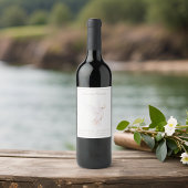 Waterverf Witte Duif van de Vrede Begrafenis Memor Wijn Etiket