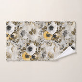Waterverf witte, gele bloemen bad handdoek (Handdoek)
