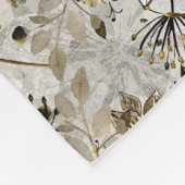 Waterverf witte, gele bloemen fleece deken (Hoek)