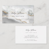 waterverf witte geode visitekaartje (Voorkant / Achterkant)