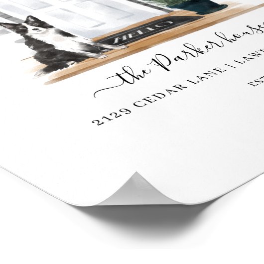 Waterverf Witte Hamptons Stijlhoek Poster (Hoek)