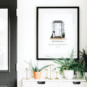 Waterverf Witte Hamptons Stijlhoek Poster