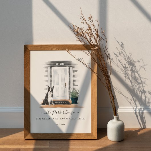 Waterverf Witte Hamptons Stijlhoek Poster