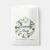 Waterverf Witte Hortensia Krans Verjaardagsfeest Bedankzakje (Voorkant)