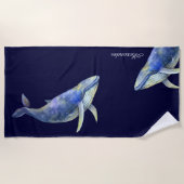 Waterverf Witte hout Naam B Strandlaken (Voorkant)