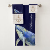 Waterverf Witte houtnaam Bad Handdoek (Insitu)