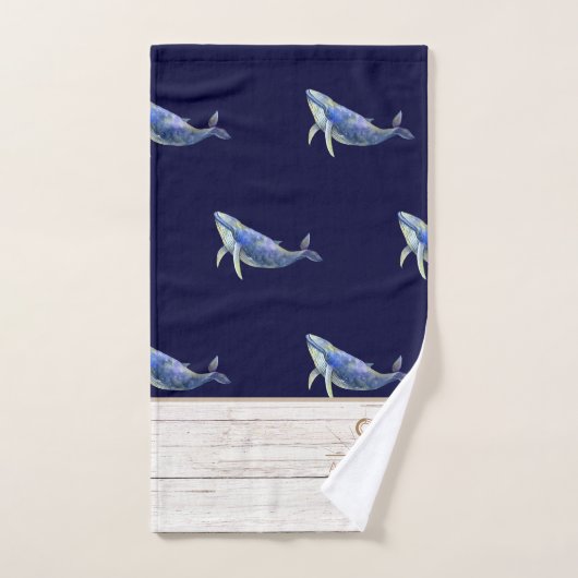 Waterverf Witte houtnaam Bad Handdoek (Handdoek)