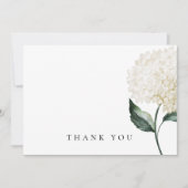 Waterverf Witte Hydrangea begrafenis Dank u Bedankkaart (Voorkant)