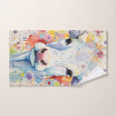 Waterverf Witte Koe Bubble Soft Bad Handdoek (Handdoek)