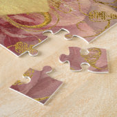 Waterverf Witte Kolibrie & Roze Rozen Legpuzzel (Zijkant)