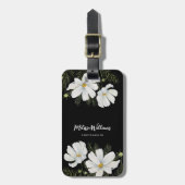 Waterverf Witte Kosmos Bloemen Botanische Schilder Bagagelabel (Voorkant verticaal)