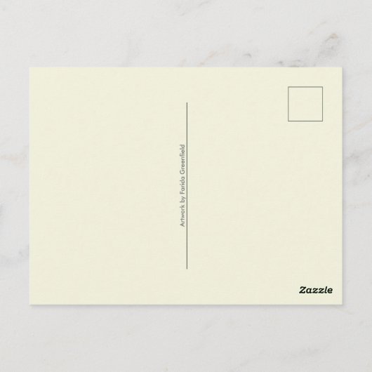 Waterverf Witte Kosmos Bloemen Botanische Schilder Briefkaart (Achterkant)