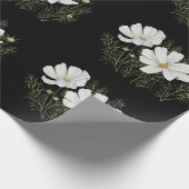 Waterverf Witte Kosmos Bloemen Botanische Schilder Cadeaupapier (Hoek)