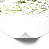 Waterverf Witte Kosmos Bloemen Botanische Schilder Foto Afdruk (Hoek)