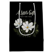 Waterverf Witte Kosmos Bloemen Botanische Schilder Medium Cadeauzakje (Achterkant)