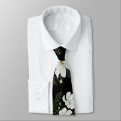 Waterverf Witte Kosmos Bloemen Botanische Schilder Stropdas (Gebonden)