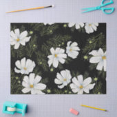 Waterverf Witte Kosmos Bloemen Botanische Schilder Tissuepapier (Craft)