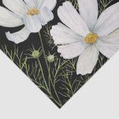 Waterverf Witte Kosmos Bloemen Botanische Schilder Tissuepapier (Detail)