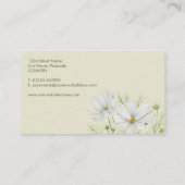 Waterverf Witte Kosmos Bloemen Botanische Schilder Visitekaartje (Achterkant)