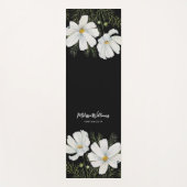 Waterverf Witte Kosmos Bloemen Botanische Schilder Yogamat (Voorkant)
