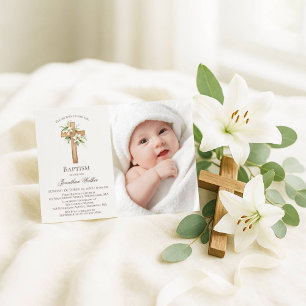 Waterverf Witte Lelie Bloemendoop Foto Kaart