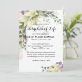 Waterverf Witte Lelies Sympathie Bedankkaart (Staand voorkant)