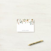 Waterverf Witte Magnolia's & Blush Bloemen Post-it® Notes (Op bureau)