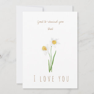waterverf witte narcissen bloemen wenskaart kaart