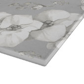 Waterverf Witte Orchidee op Grijs | Snijplank (Hoek)