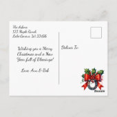 Waterverf Witte Paard en Feestelijke Boerderij Ker Briefkaart (Achterkant)