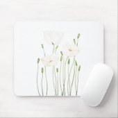 waterverf witte papaver muismat (Met muis)