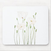 waterverf witte papaver muismat (Voorkant)