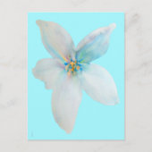 Waterverf witte pastelbloem briefkaart (Voorkant)