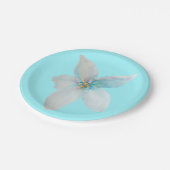 Waterverf witte pastelbloem papieren bordje (Gekanteld)