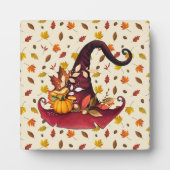 Waterverf Witte Pet en rode bladeren tablet Fotoplaat (Voorkant)