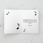 Waterverf Witte Pianotoetsen Pianist Verjaardag Kaart (Binnen)