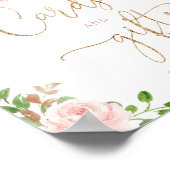 Waterverf witte pompoen florale kaarten en geschen poster (Hoek)