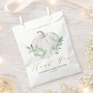 Waterverf Witte Pompoen Herfst Baby shower Bedankzakje