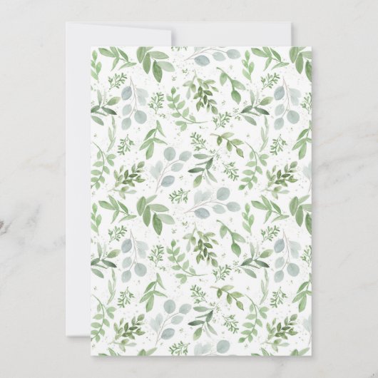 Waterverf Witte Pompoen Herfst Baby Sprinkle Kaart (Achterkant)