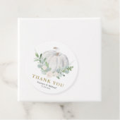 Waterverf witte pompoen herfst bruiloft dank u bedankjes labels (In situ)