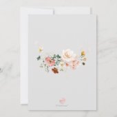 Waterverf Witte Pompoen Herfst Tuinbloemen Kaart (Achterkant)