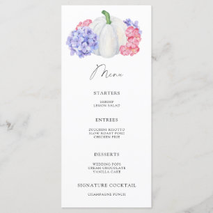 Waterverf witte pompoen menu