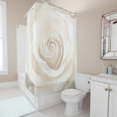 Waterverf witte roos abstracte bloem. douchegordijn (In situ)