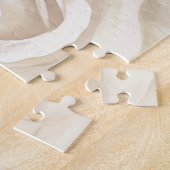 Waterverf witte roos abstracte bloem. legpuzzel (Zijkant)